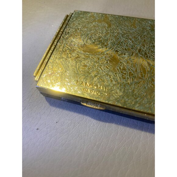 Vintage Collectible ONLY  Lancôme Paris Gold Compact Mirror Ornate Design - Picture 5 of 9